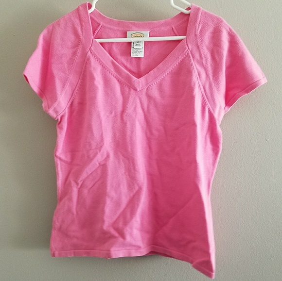 Talbots Tops - Pink V-Neck Tee